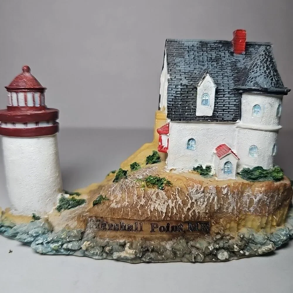 Lighthouse Collection Hand Painted Marshall Point Maine 4 Inch